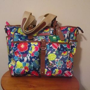 Lily Bloom Large Multi-Colored Tote Bag~Like New!!